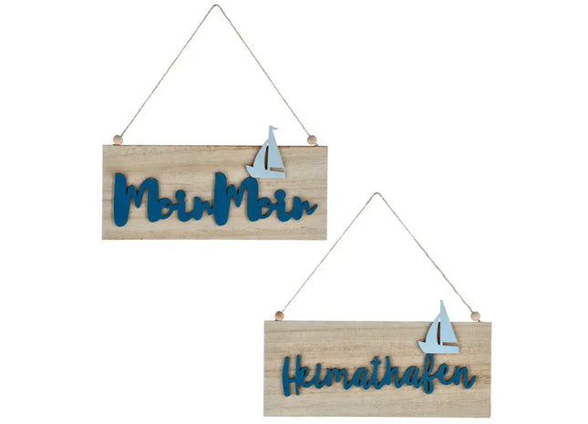 Maritimer Türhänger im Doppelpack, ca. 21,5x12 cm – Nautische Raumdekoration TK Gruppe® Grosshandel 