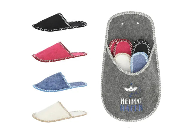 Maritimes Gäste-Fußbekleidungs-Set: Nautische Pantoffelkollektion für Besucher (92 Zeichen) TK Gruppe® Grosshandel 