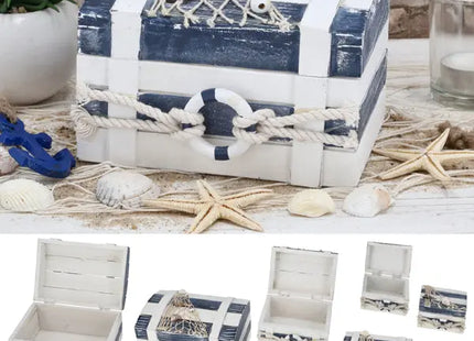 Maritimes Truhenset, 3-teilig – Stilvolle Aufbewahrung im Küstenlook TK Gruppe® Grosshandel 