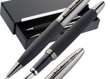 Mark Twain Metall-Schreibset, Schwarz – Elegantes Design für anspruchsvolle Schreiber TK Gruppe® Grosshandel 