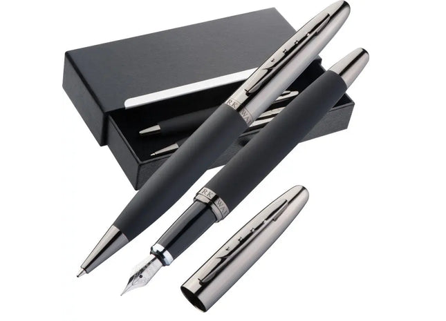 Mark Twain Metall-Schreibset, Schwarz – Elegantes Design für anspruchsvolle Schreiber TK Gruppe® Grosshandel 