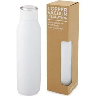 Marka 600 ml Kupfer-Vakuum Isolierflasche mit Metallschlaufe - Weiß, Hochwertig und funktional TK Gruppe® Grosshandel 