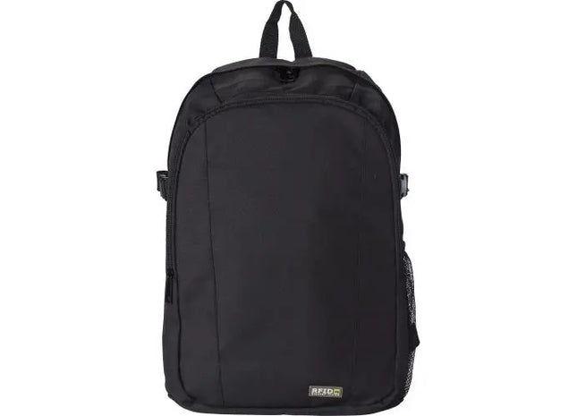 Marley Schwarzer Rucksack aus 600D Polyester mit RFID-Schutz TK Gruppe® Grosshandel 