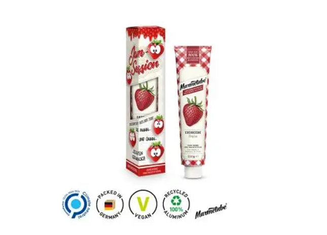Marmetube Erdbeer-Fruchtaufstrich - Werbeverpackung mit hochwertigem Druck TK Gruppe® Grosshandel 