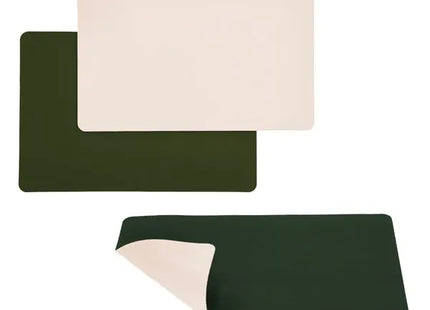 PVC Tischset 45x30cm in Piniengrün/Marshmallow - Stilvolle & Robuste Platzsets für Esstische TK Gruppe® Grosshandel 