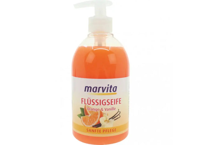 Marvita Flüssigseife, 500ml, Orange & Vanille – Belebende Reinigung TK Gruppe® Grosshandel 