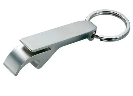 Matt-Silberner Schlüsselanhänger Open - Stilvoll & Praktisch, Robustes Design TK Gruppe® Grosshandel 