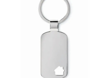 Matt-silberner Schlüsselanhänger für Hausschlüssel – Elegantes Accessoire für Zuhause TK Gruppe® Grosshandel 