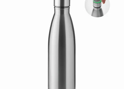 Mattsilber DEREO 500ml Doppelwand-Isolierflasche, elegant TK Gruppe® Grosshandel 
