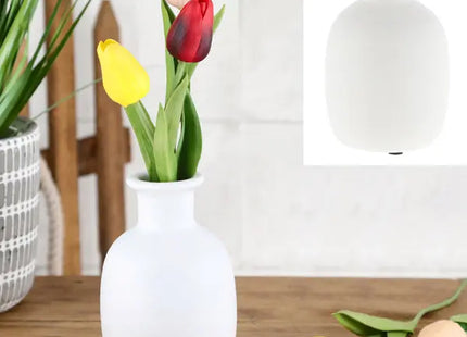 Mattweiße Keramikvase, Minimalistisches Design, ca. 9x14 cm TK Gruppe® Grosshandel 