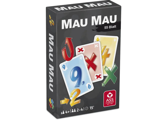 MauMau Erweitertes Kartenspiel, 55 Blatt in praktischer Faltschachtel - Familienspaß garantiert TK Gruppe® Grosshandel 