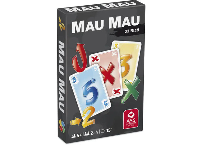 MauMau Kartenspiel, 33 Blatt in Faltschachtel - Klassisches Spiel für schnellen Spielspaß TK Gruppe® Grosshandel 