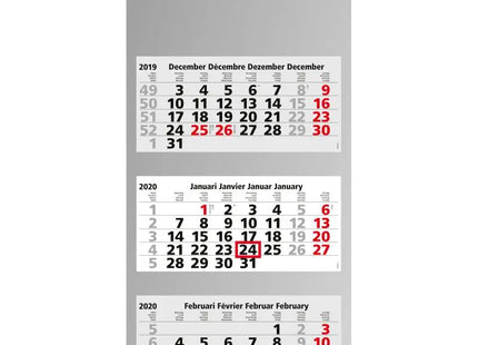 Maxi Light 3 Benelux - Hellgrau, Hochwertiger Personalisierter Planer für Belgien, die Niederlande und Luxemburg TK Gruppe® Grosshandel 
