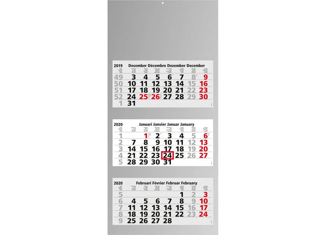 Maxi Light 3 Benelux - Hellgrau, Hochwertiger Personalisierter Planer für Belgien, die Niederlande und Luxemburg TK Gruppe® Grosshandel 