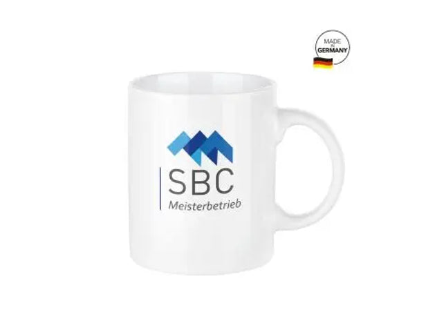 Maxi Mug Porzellantasse 300 ml in schlichtem Weiß – Großzügiges Design für Tee & Kaffee TK Gruppe® Grosshandel 