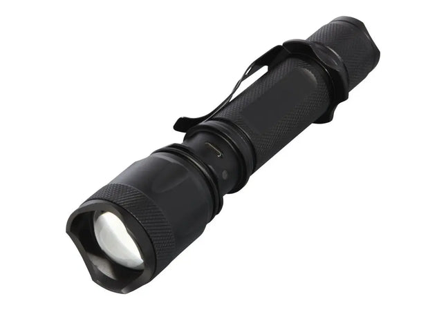 Mears 5W Wiederaufladbare Taktische Taschenlampe in Schwarz – Leistungsstark & Robust TK Gruppe® Grosshandel 