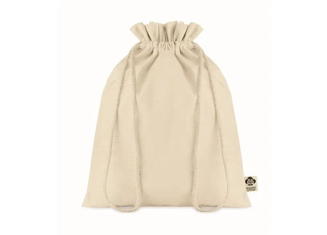 Medium Beutel aus Bio-Baumwolle AMBER MEDIUM - beige, vielseitig und nachhaltig TK Gruppe® Grosshandel 