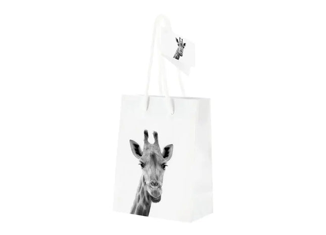 Medium Giraffe Print Gift Bag, Vibrant Design, Approx. 23cm High TK Gruppe® Grosshandel 