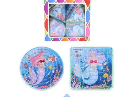 Meerjungfrau-Labyrinth-Puzzle, 3 verschiedene Formen – Lernspiel für Kinder TK Gruppe® Grosshandel 