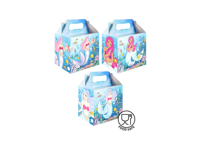 Meerjungfrau Lunchbox 14Lx9,5Bx12H cm, 3 Designs - Kinder Brotdose mit Meerjungfrau-Motiv TK Gruppe® Grosshandel 