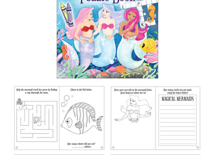 Meerjungfrauen-Rätselbuch – 16 Seiten, unterhaltsam und lehrreich, 10,5 x 14,5 cm TK Gruppe® Grosshandel 