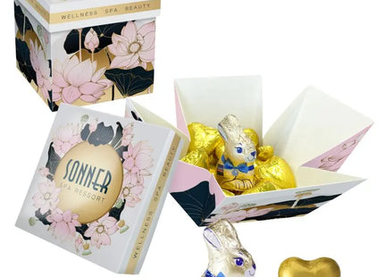 Meeting Star Set: Gubor Schokoherzen & Osterhase, inkl. Personalisierung TK Gruppe® Grosshandel 