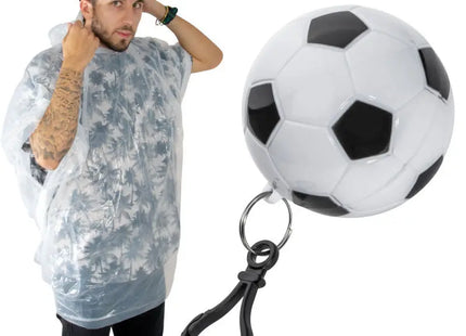 Mehrfarbiger Regenponcho in Fußball-Kunststoffkugel - Spielbereit bei Regen TK Gruppe® Grosshandel 