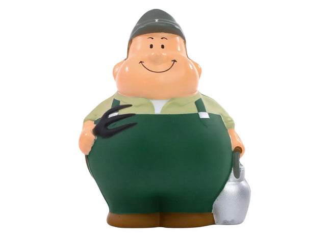 Mehrfarbiger SQUEEZIES Bauarbeiter Bert Stressball - Robuste & Weiche Antistressfigur TK Gruppe® Grosshandel 