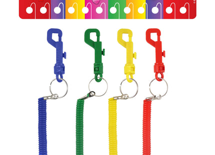 Mehrzweckspiralen 12 cm – 4 sortierte Farben, vielseitiger Klemmhalter TK Gruppe® Grosshandel 