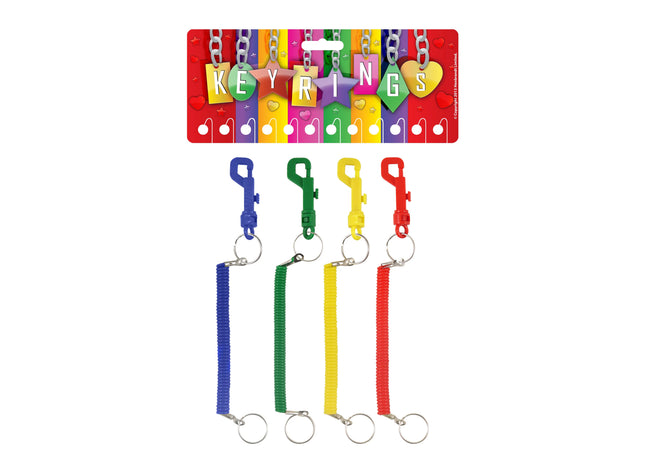 Mehrzweckspiralen 12 cm – 4 sortierte Farben, vielseitiger Klemmhalter TK Gruppe® Grosshandel 