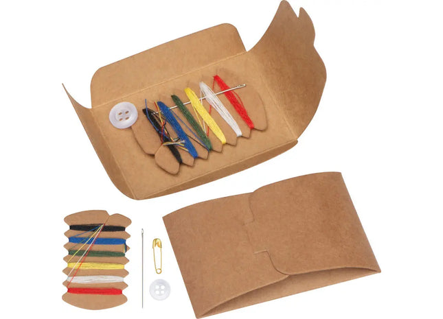 Melbourne Nähkit in Beige - Essentials für schnelle Ausbesserungen unterwegs TK Gruppe® Grosshandel 