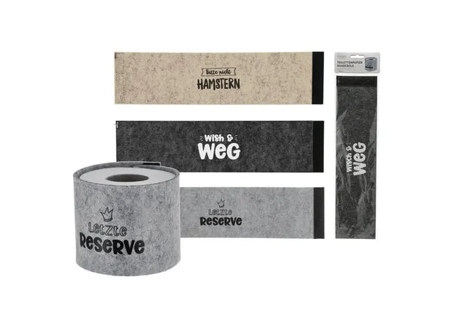 Melierte Filz-Banderolen für Toilettenpapier, 3er-Set - Elegantes Design TK Gruppe® Grosshandel 