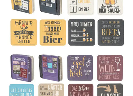 Memoryspiel mit Bierdeckeln, BBQ-Motiv, 12er Set - Ideal für gesellige Runden TK Gruppe® Grosshandel 