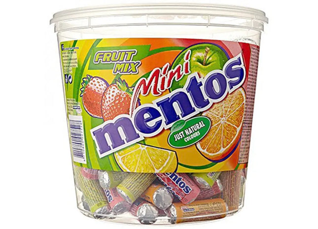 Mentos Mini Kaubonbons, Fruchtmix - Saftiger Geschmack in praktischer Mini-Größe TK Gruppe® Grosshandel 
