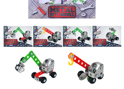 Metall-Bausatz Bagger Diy, 4Er Set - Bausatz für Hobbybastler & Modellbau-Fans TK Gruppe® Grosshandel 