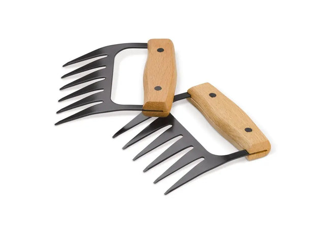 Metall-Fleischkrallen mit Holzgriffen - Ideal zum Zerkleinern und Servieren TK Gruppe® Grosshandel 