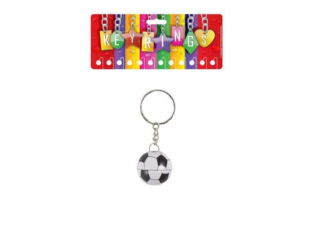 Metall-Fußball-Schlüsselanhänger 2,5 cm | Sportliches Schlüsselanhänger-Accessoire TK Gruppe® Grosshandel 