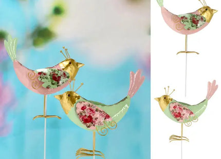 Metall Gartenstecker Vogel, Groß, 2 Stück, ca. 81cm TK Gruppe® Grosshandel 