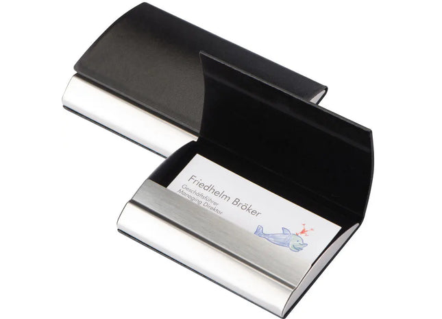 Metall-Visitenkartenetui Cardiff - schwarz: Elegantes und robustes Etui für den professionellen Auftritt TK Gruppe® Grosshandel 