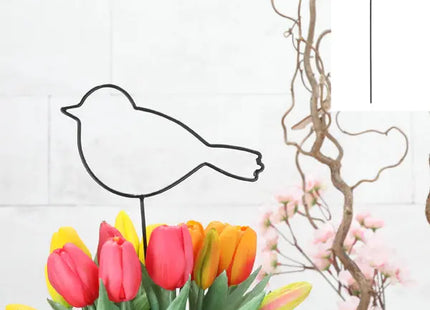 Metall-Vogel Pflanzstecker, 29 cm hoch - Dekoratives Gartenaccessoire TK Gruppe® Grosshandel 