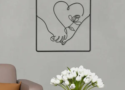 Metall Wandbild Hände & Herz, ca. 30x32cm TK Gruppe® Grosshandel 