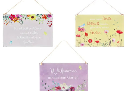 Metall Wandtafeln mit Zitaten, 3er-Pack, ca. 21x14cm TK Gruppe® Grosshandel 