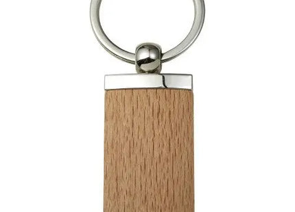 Metall & Holz Schlüsselanhänger Jennie - Braun - Stilvoll & Langlebig TK Gruppe® Grosshandel 