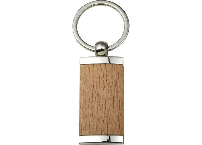 Metall & Holz Schlüsselanhänger Jennie - Braun - Stilvoll & Langlebig TK Gruppe® Grosshandel 