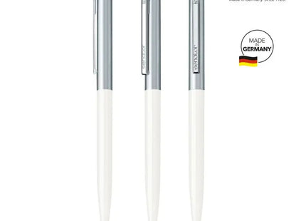 Metalldruckkugelschreiber Point - Weiß Hochwertiger Schreibkomfort mit elegantem Design TK Gruppe® Grosshandel 