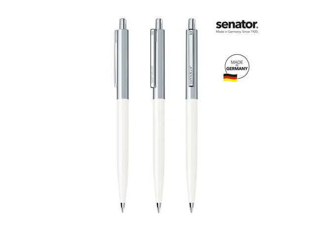 Metalldruckkugelschreiber Point - Weiß Hochwertiger Schreibkomfort mit elegantem Design TK Gruppe® Grosshandel 