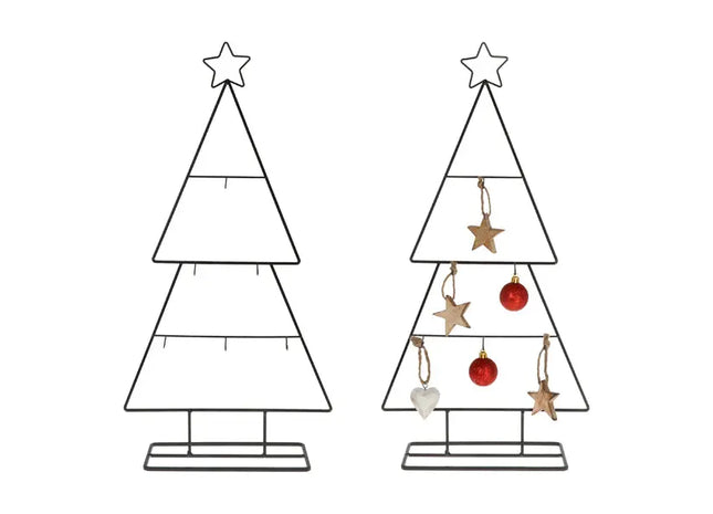 Metallener Weihnachtsbaum, 56 cm hoch, festliche Dekoration TK Gruppe® Grosshandel 