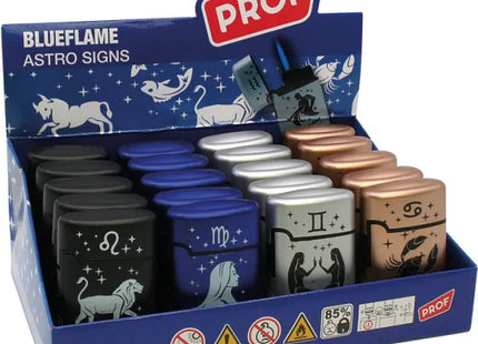 Metallfeuerzeug mit Sternzeichen JETFLAME, in Ausstellungsverpackung – Astrologie-Design TK Gruppe® Grosshandel 