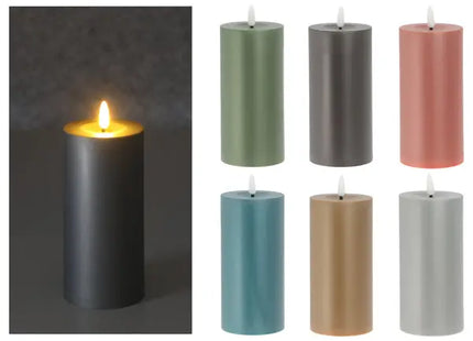 Metallische LED-Kerzen im 6er-Set, groß, Abmessungen ca. 7x15 cm TK Gruppe® Grosshandel 