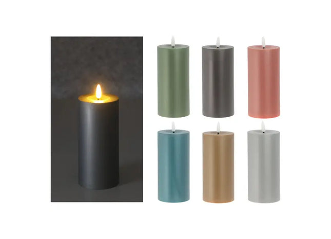 Metallische LED-Kerzen im 6er-Set, groß, Abmessungen ca. 7x15 cm TK Gruppe® Grosshandel 